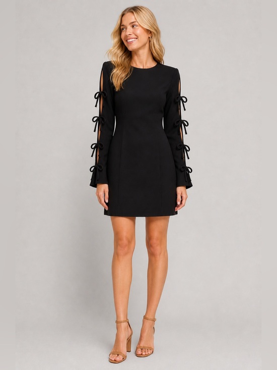 Tuckernuck Dresses & Skirts - HYACINTH HOUSE Black Bow Sleeve Belinda Mini Dress — NWT